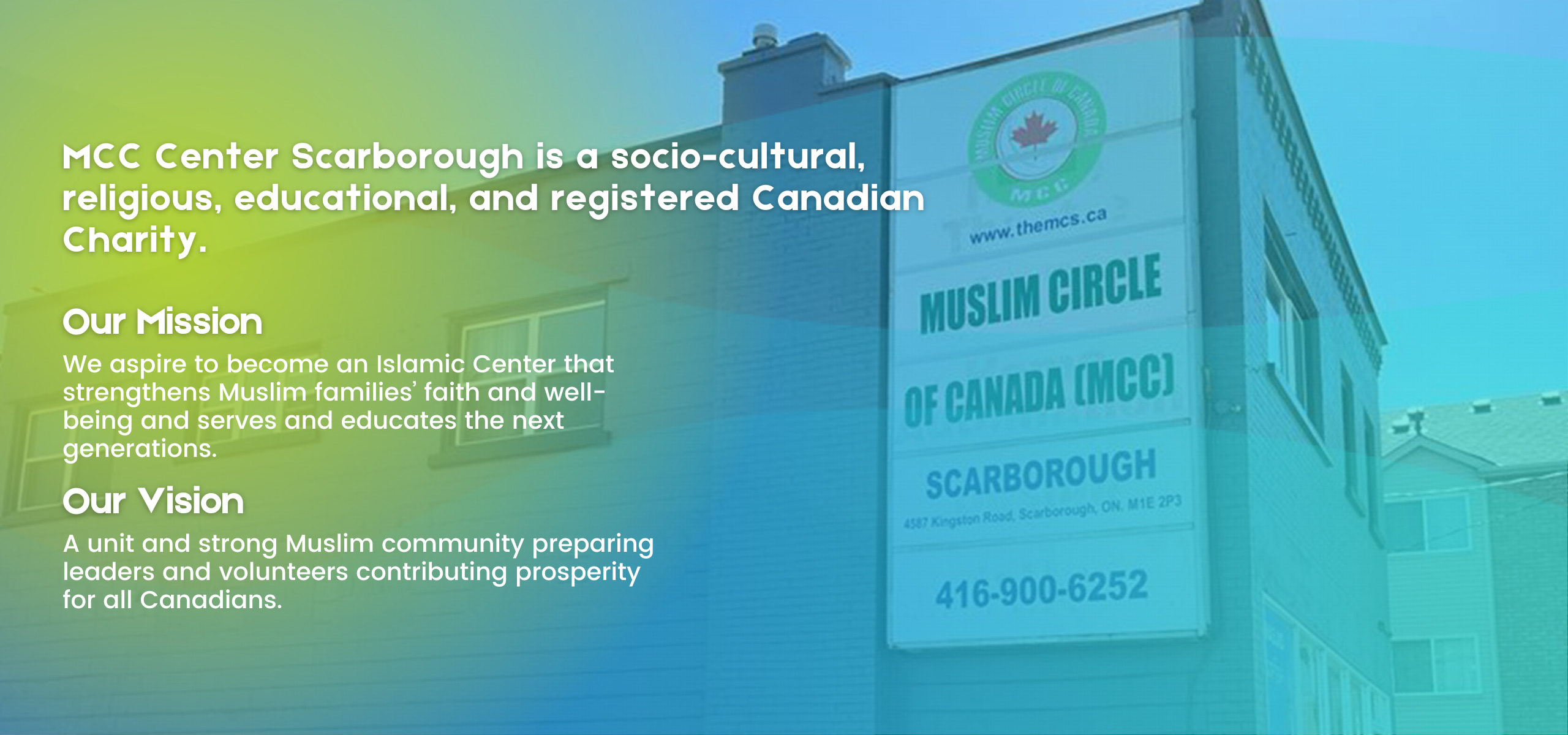 TV WELCOME TO MUSLIM CIRCLE OF CANADA